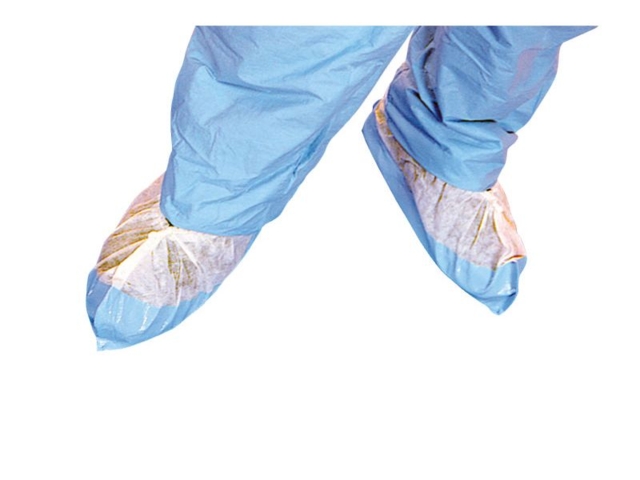 SUR-CHAUSSURE BLANCHE AVEC SEMELLE PE BLEUE