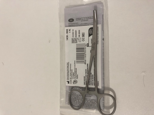 Pince kocher 14CM inox griffe courbé
