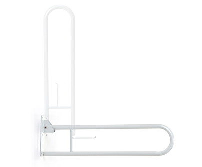 barre d’appui rabattable Iris en acier blanc